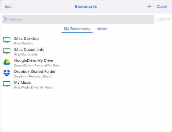 Bookmark folder locations for quick access on your Mac using FileBrowser Pro