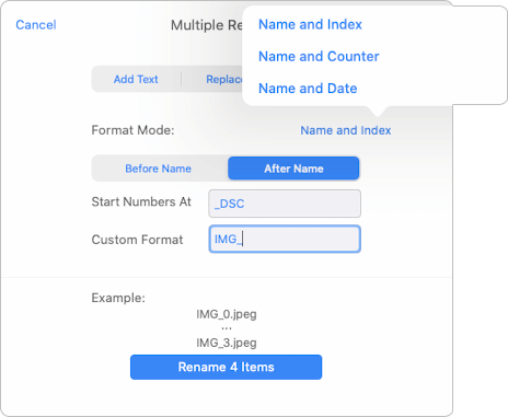 batch rename utility for Mac