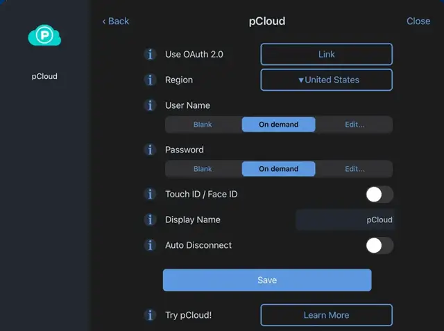 Use your iPad to view your pCloud documents