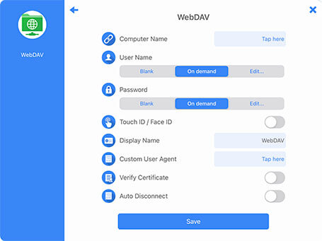 how to securly connect to webdav with your iPad / iPhone