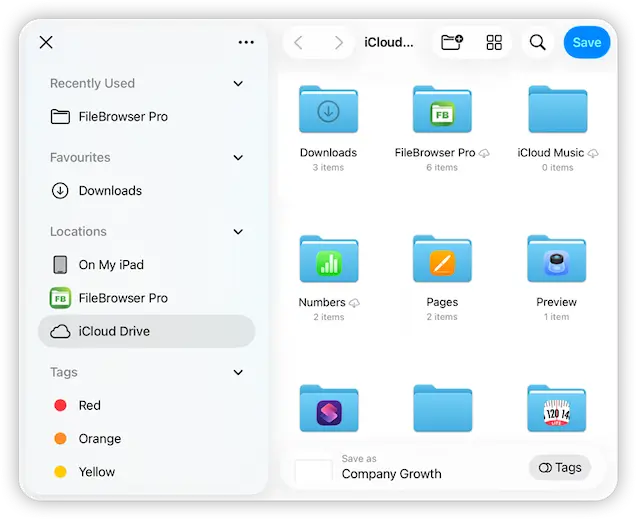 Export Files to the Files App with FileBrowser Professional