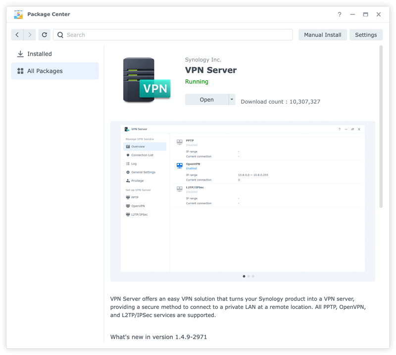 Install OpenVPN on your Synology