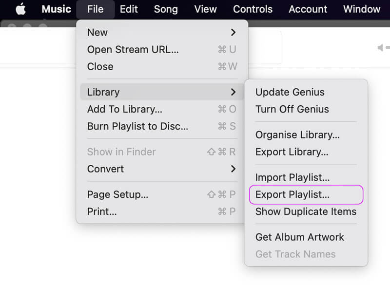 Export Apple Music/iTunes playlist