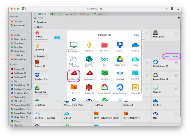 Setup BackBlaze on macOS