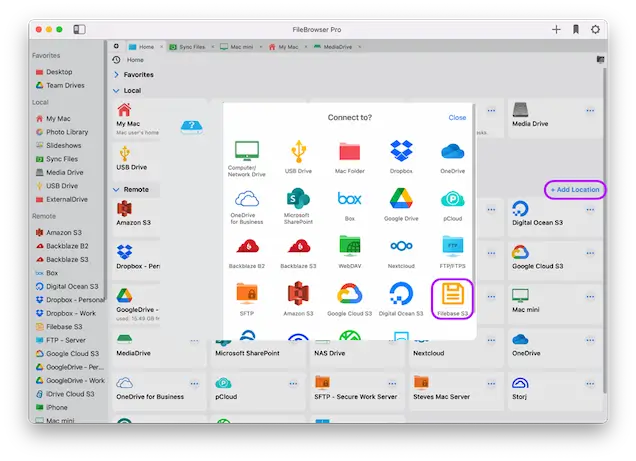 Easily connect to Filebase on ios