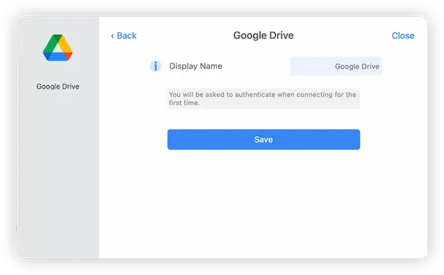 Browse Google Drive using macOS