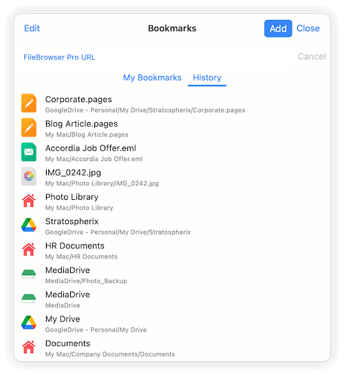 view your full History in the Bookmarks menu