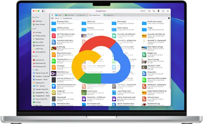 Connect to and Browse your Google Cloud Online Storage on macOS