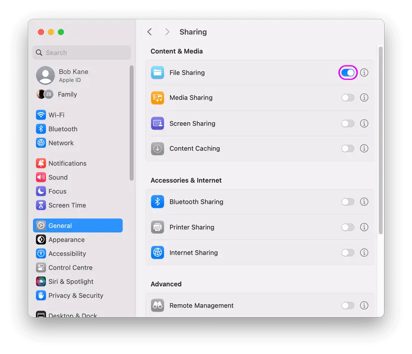 Sequoia connection issues re-enable sharing