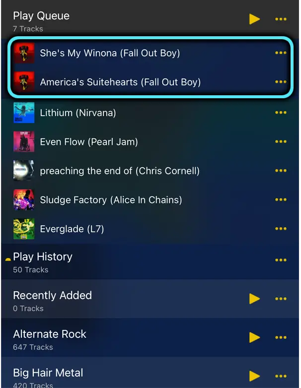 Play Now will play song immediately