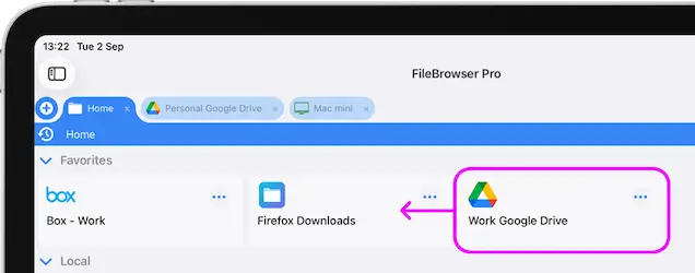 Add Favorites Using FileBrowser