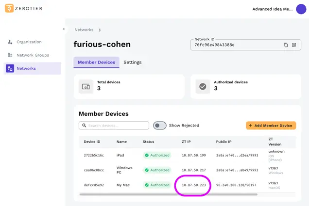 example IP addresses
