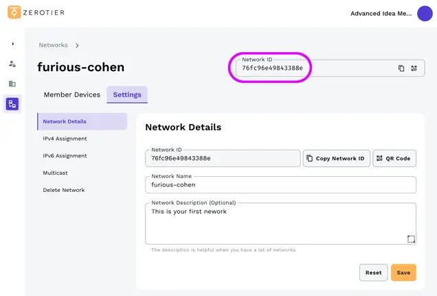 Change your ZeroTier short name