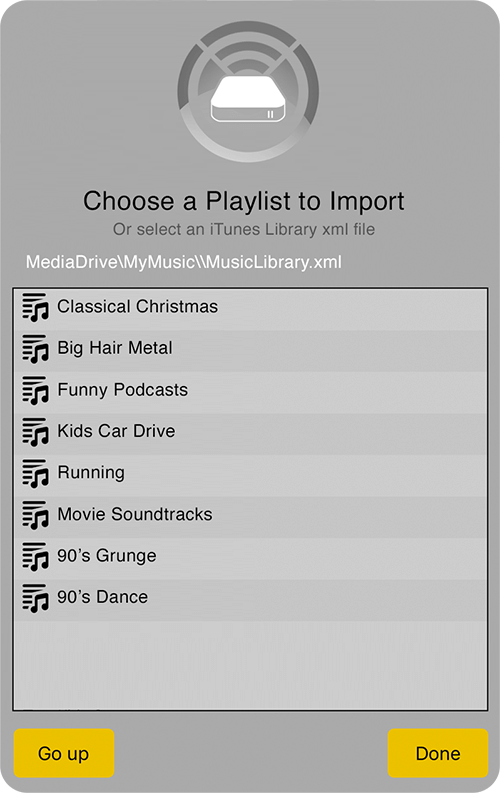 Easily import xml playlist files on iOS