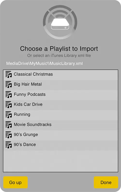 Create and import m3u music playlists into Music Streamer