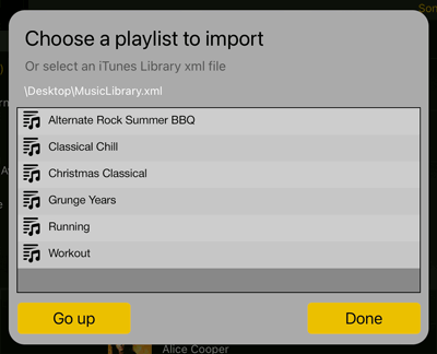 import itunes playlists into music streamer