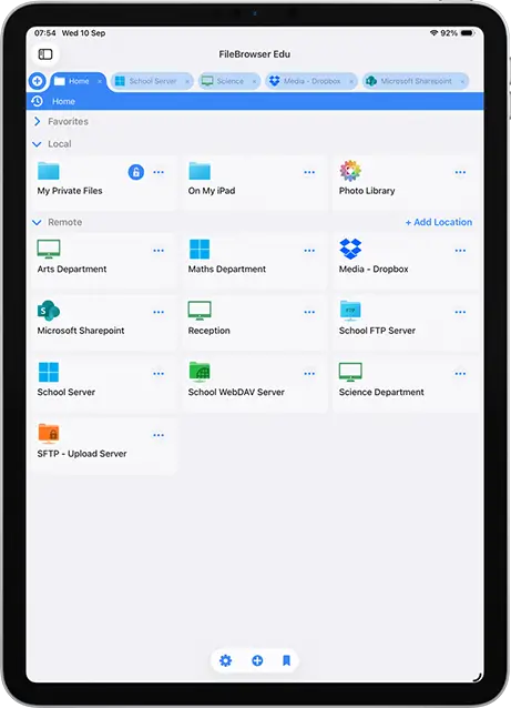 Prevent local storage on school iPads