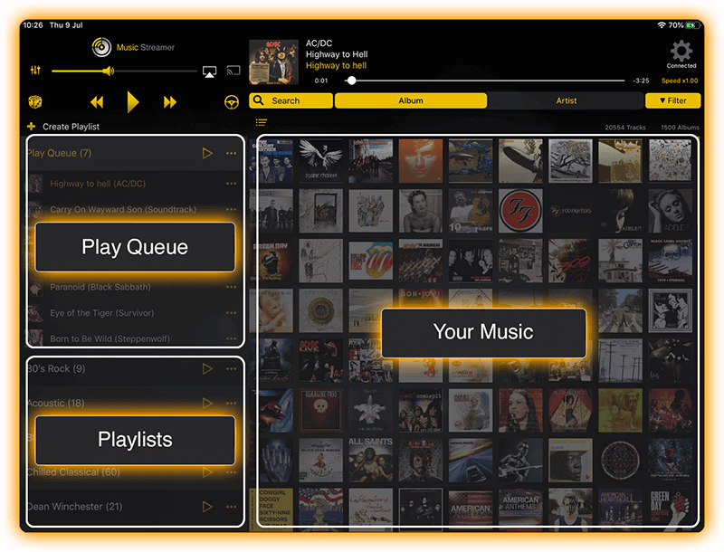 Scan and play your music collection on your iPad or iPhone with MusicStreamer