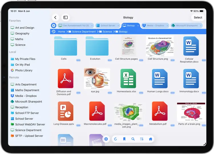 Identity-based folder paths with shared school iPads