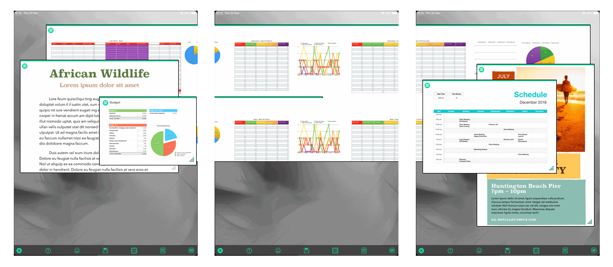 Present your whiteboards across several iPad screens