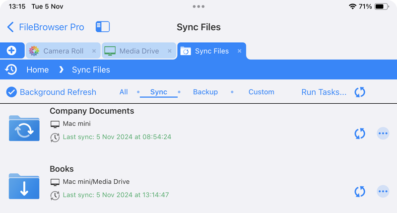 Sync files from anywhere to your iPad / iPhone