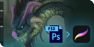 Import PSD files into ProCreate.